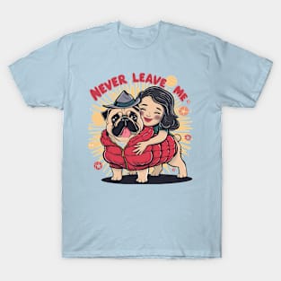 Pug dog lovers. Mother day celebration T-Shirt